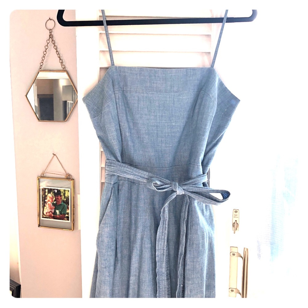 Jcrew Chambray jumpsuit with tie